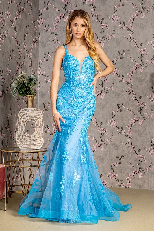 Limited Availability Formal Long Floral Sequin Mermaid Prom Dress
