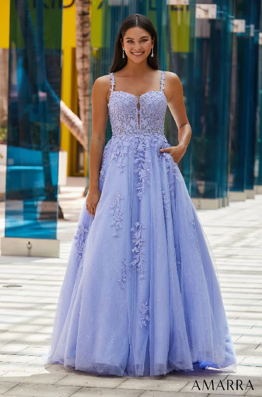 Reduced Prices Amarra 88590 A Line Glitter Long Ball Gown Prom Dress