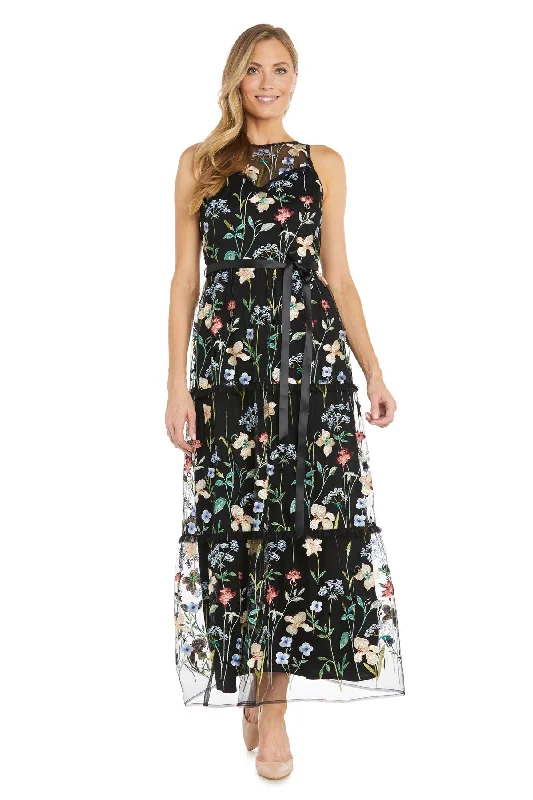 Unmissable Offer R&M Richards 1828P Floral Long Formal Petite Dress