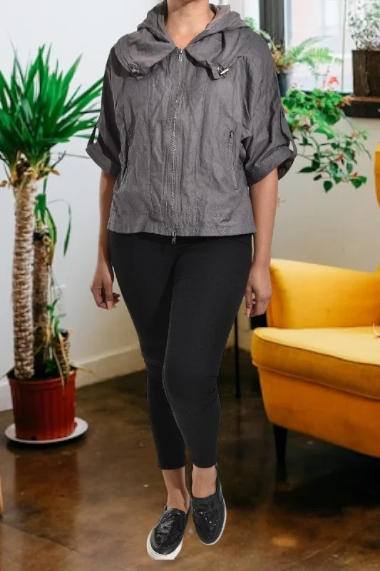 Great Deals Charcoal Zip Front Jacket