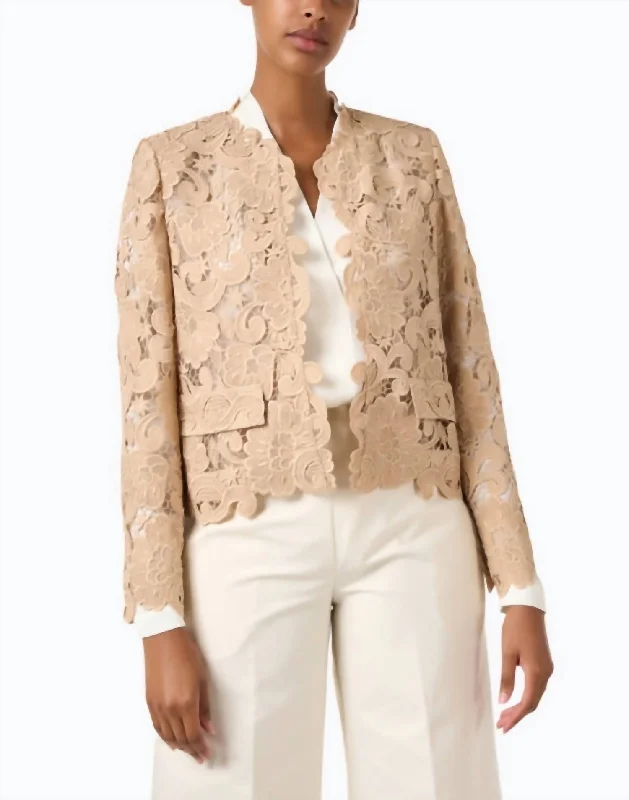 Exclusive Offers Kaiya Lace Jacket In Teak