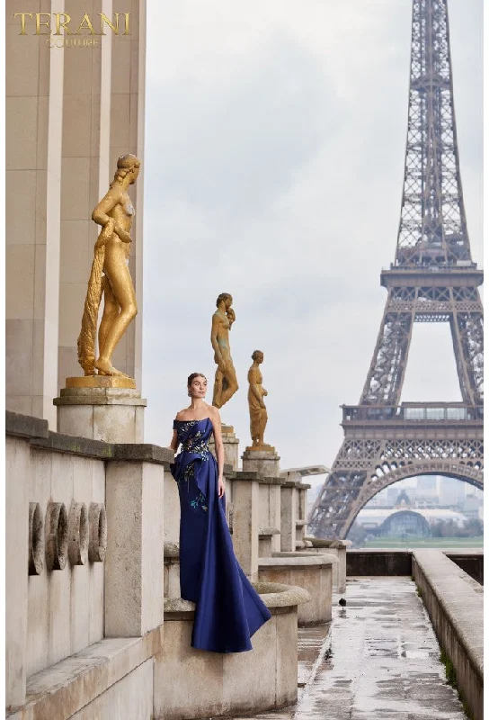 Friends and Family Sale Terani Couture 242E3148 A Line Long Formal Prom Dress