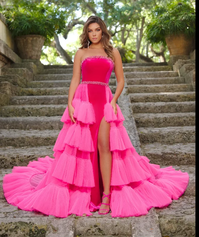 Exclusive Savings Ava Presley 38334 Long Prom Overskirt Formal Dress