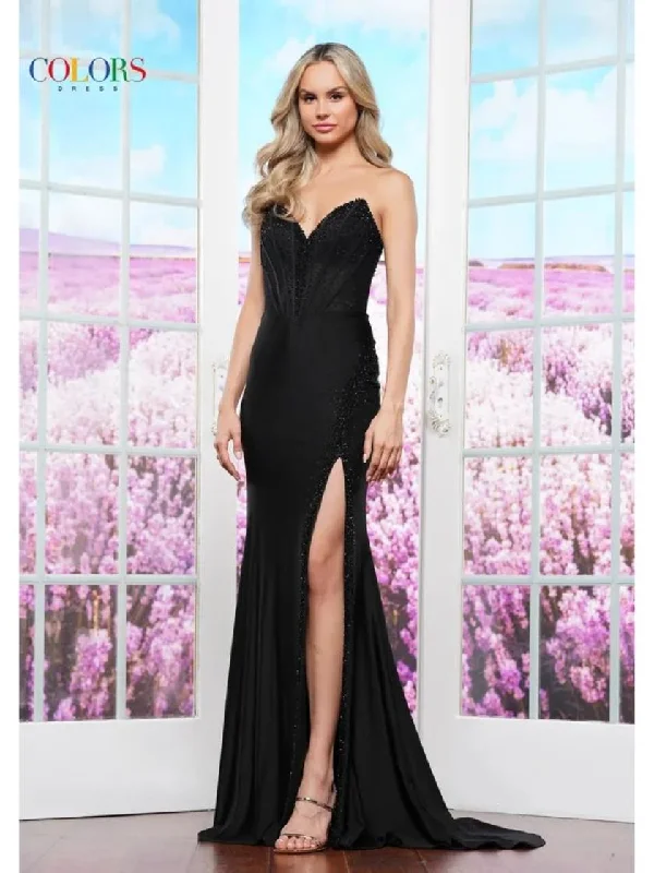 YEAR-End Sale Colors 3406 Formal Fitted Long Prom Dress