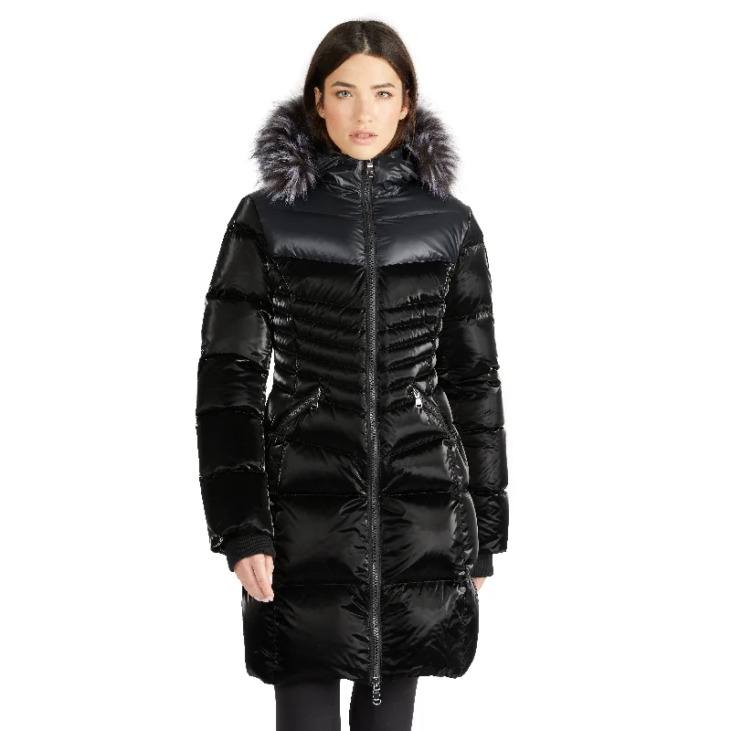 Low Prices Pajar Women’s Faye Quilted Puffer with Fixed Hood and Detachable Hood and Faux Fur Trim