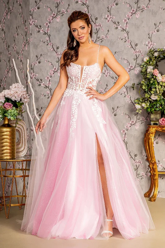 Year-End Sale Long Formal Sequin Applique Prom Dress