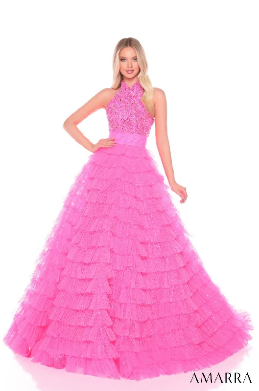 Markdowns Amarra 88102 Long Ball Gown Beaded Formal Prom Dress