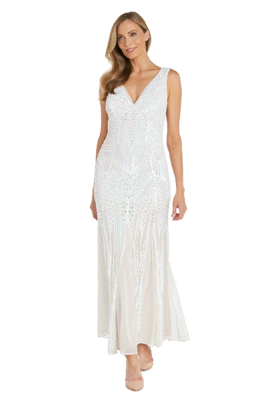 Super Deal R&M Richards 1449 Long Formal Sequin Evening Dress