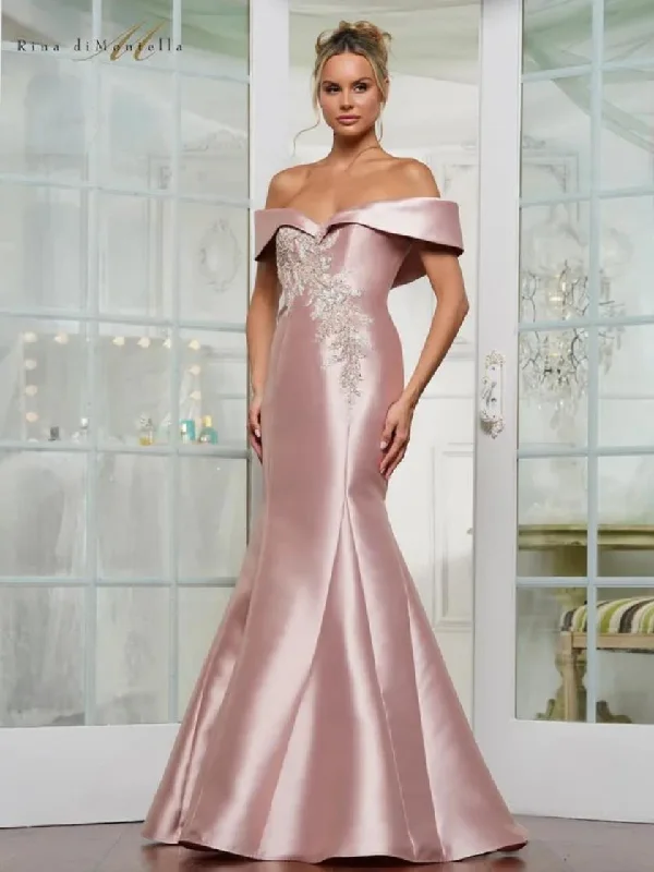 Price Smash Rina di Montella RD3257 Long Fitted Formal Plus Size Dress