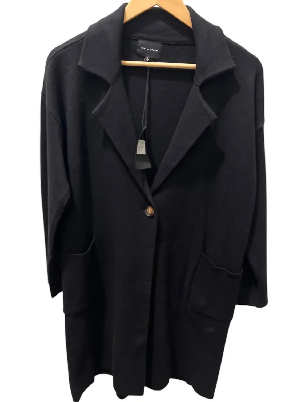 Flash Sale Women's Wide Collar Coat In Black