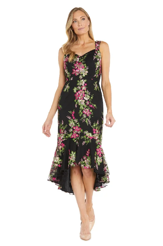 The Best Prices R&M Richards 1979 High Low Floral Print Cocktail Dress