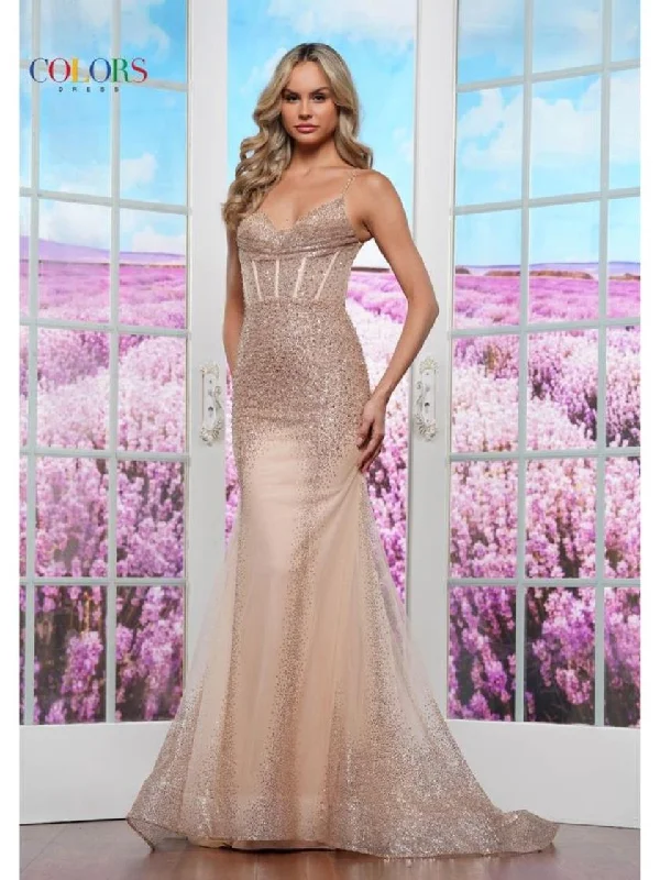 Seasonal Clearance Colors 3508 Formal Evening Fitted Long Prom Dress