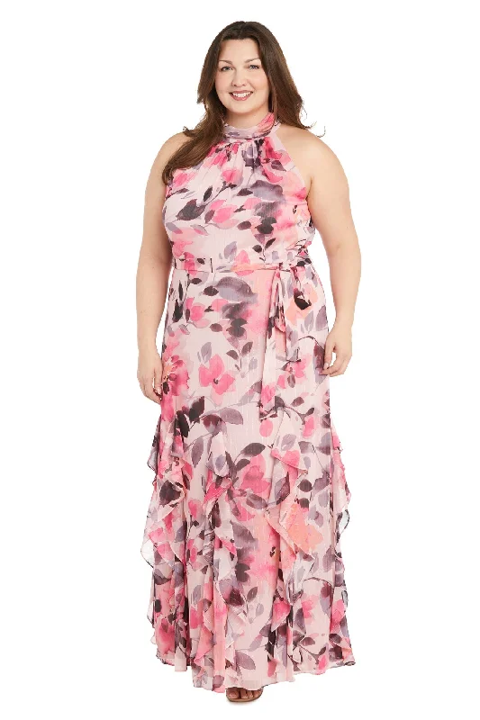 Final Markdown R&M Richards 1915W Long Floral Printed Formal Plus Size Dress