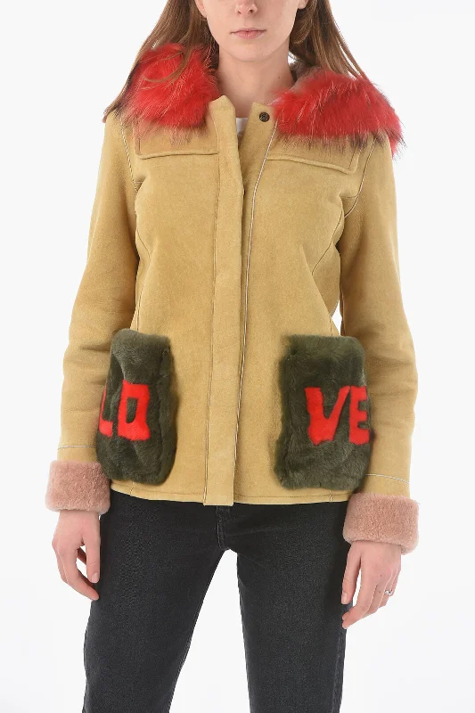 Don’t Miss Out History Repeats Shearling Jacket with Real Fur Pockets