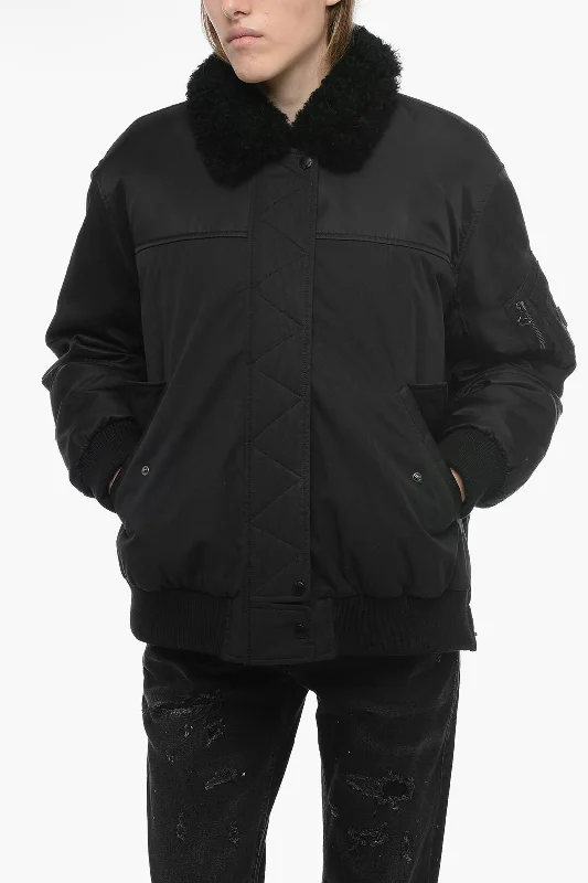 Price Smash Yves Salomon YS ARMY Double Fabric Bomber with Fur Removable Lining
