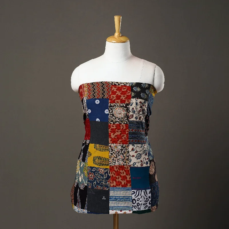 Don't Miss Multicolor - Handcrafted Patchwork Cotton Kurta Material (3.2m) 12