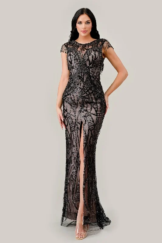 Savings Alert Cinderella Divine CC4007 Sequin Formal Prom Long Dress