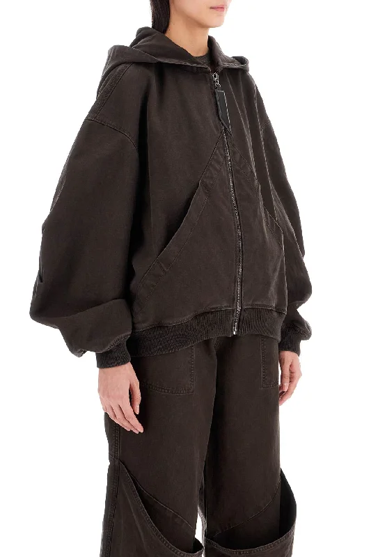 Instant Discount The Attico Cotton Bomber Jacket With Hood