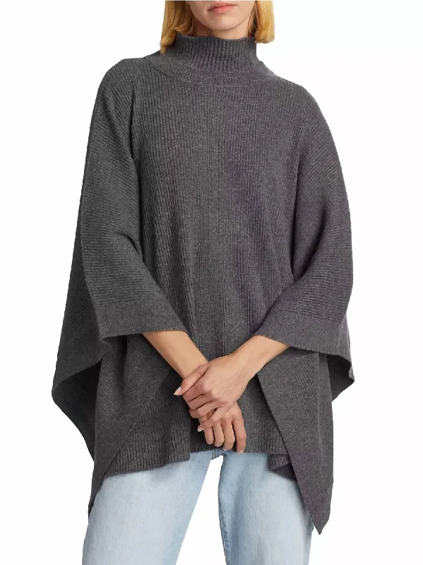 Unmissable Offer Pancia Cashmere Cape In Grey