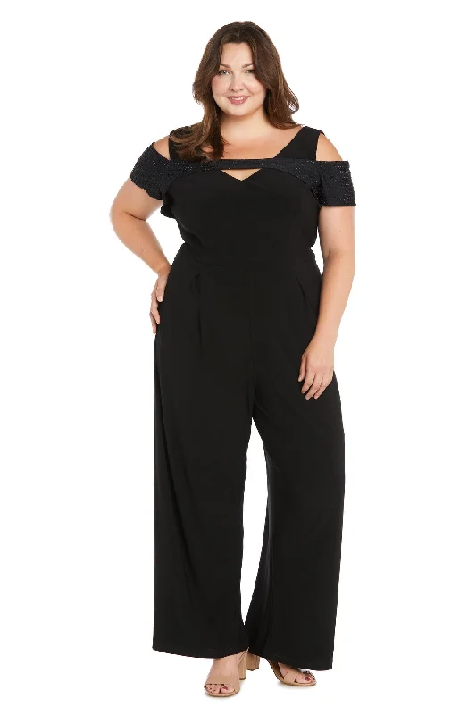 Shop and Save R&M Richards 3284W Long Formal Jumpsuit Plus Size