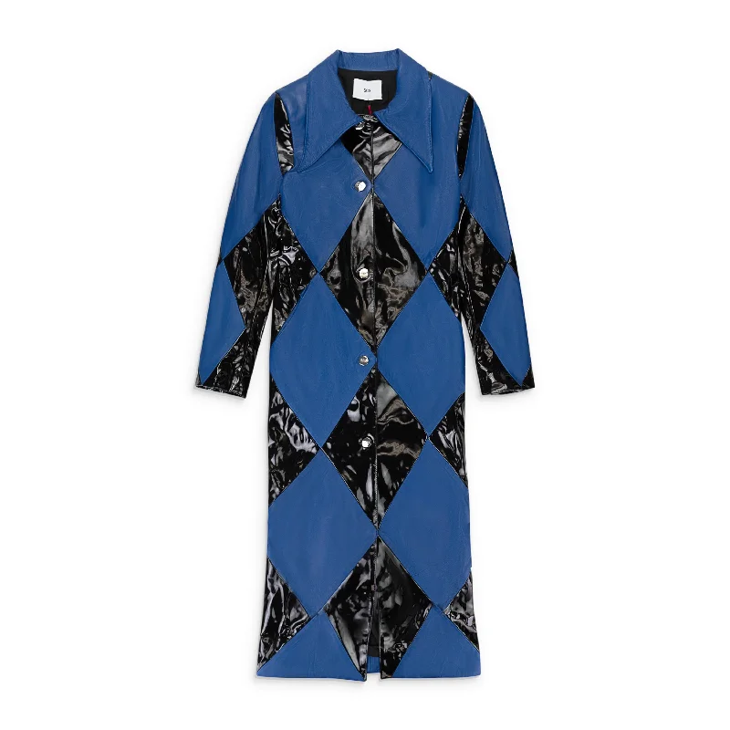 Online Only SOS STEVE SMITH HARLEQUIN BLUE BLACK COAT