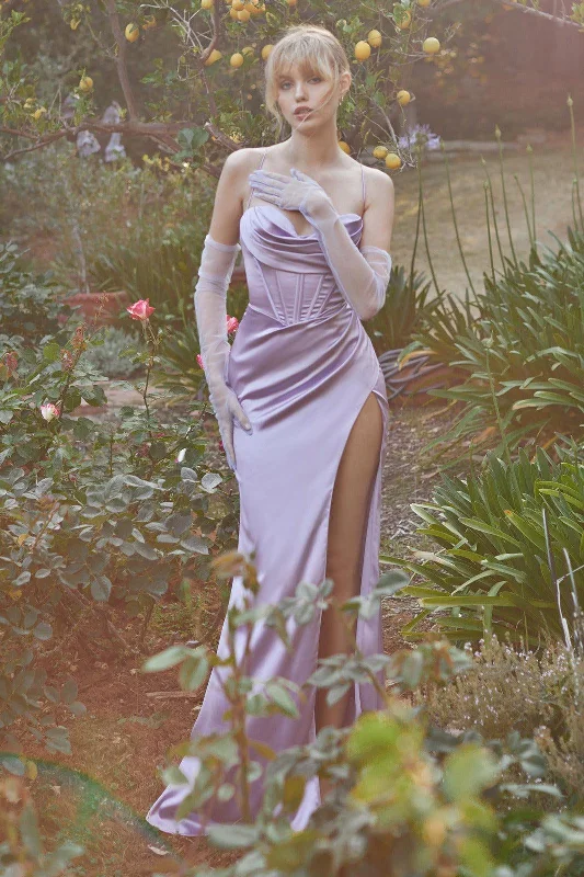 Fantastic Offers Cinderella Divine CD7483 Long Fitted Corset Prom Dress Lavender