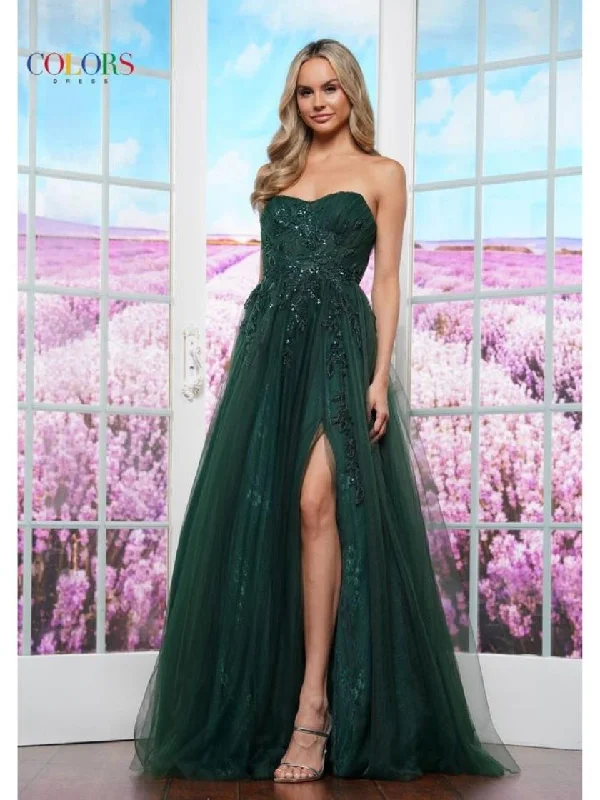 Doorbuster Deal Colors 3484 Long Ball Gown Formal Prom Dress