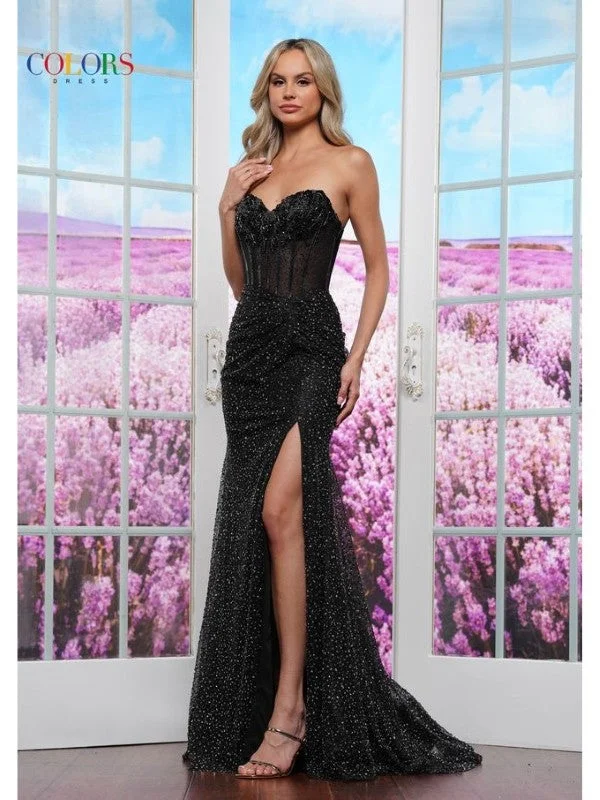 Super Sale Colors 3400 Formal Fitted Long Evening Prom Dress