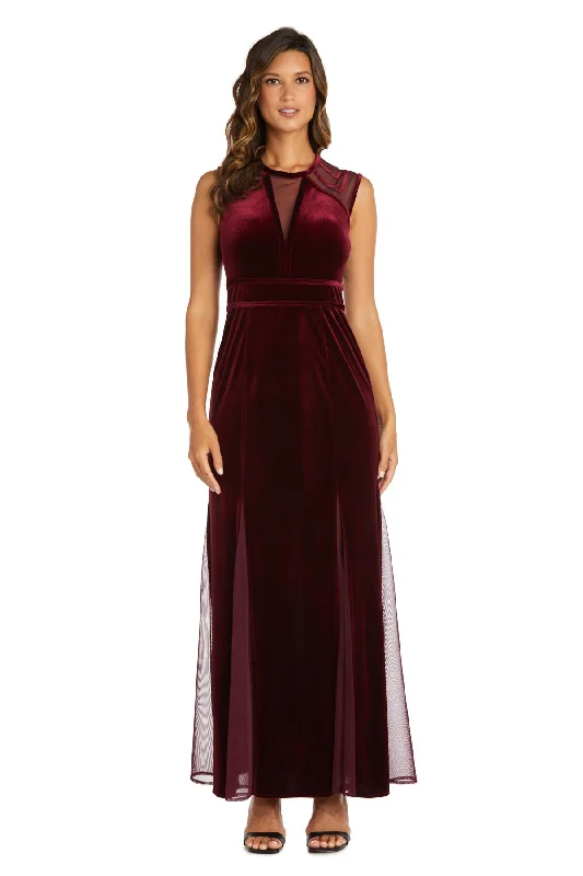 New Arrival Nightway 21983P Velvet Long Formal Petite Dress