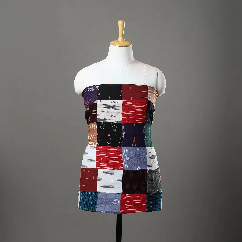 Fantastic Offers Multicolor - Patchwork Cotton Pochampally Ikat Kurta Material (2.6m) 30