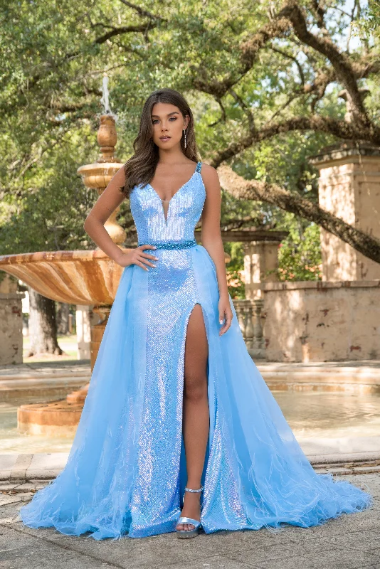 Deal of the Week Ava Presley 28572 Sequin Formal Prom Long Overskirt Dress