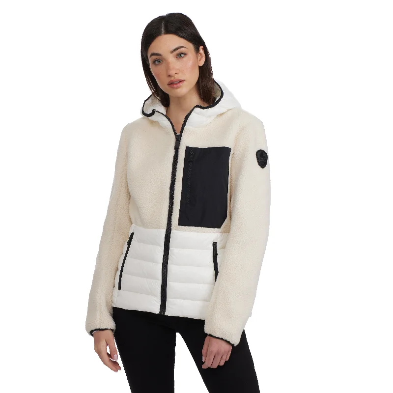 Bonus Savings Pajar Women's Fawn Lightweight Mixed Media Jacket with Fixed Hood