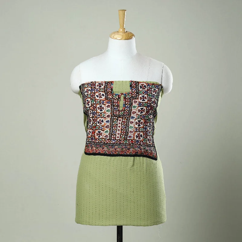 Major Savings Exclusive! Kutch Embroidery Work Cotton Kurta Material - 2.5 Meter