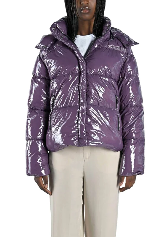 Overstock Sale Mingan Recycled Jacket In Recycled Glossy Vintage Violet