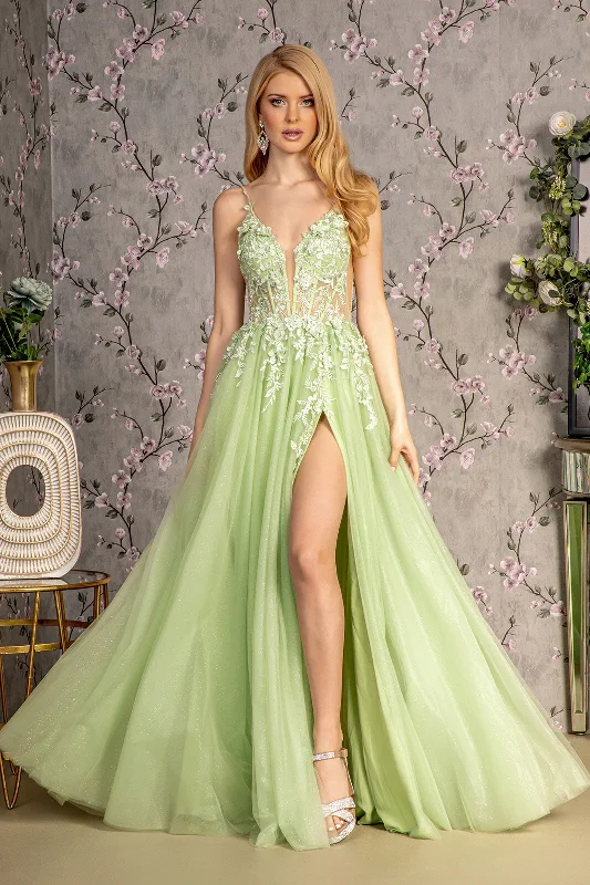 Shop and Save Glitter A Line Long Formal Prom Gown