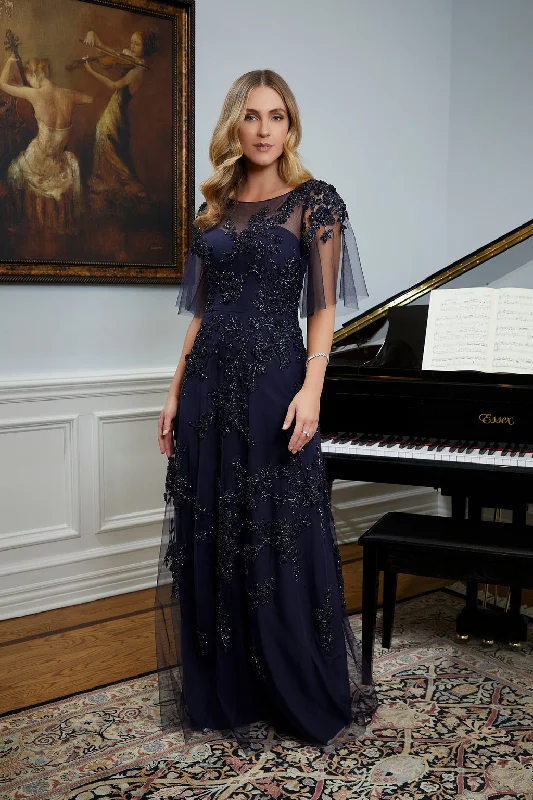 Low Prices MGNY Madeline Gardner New York 72837 Navy 10 Sale