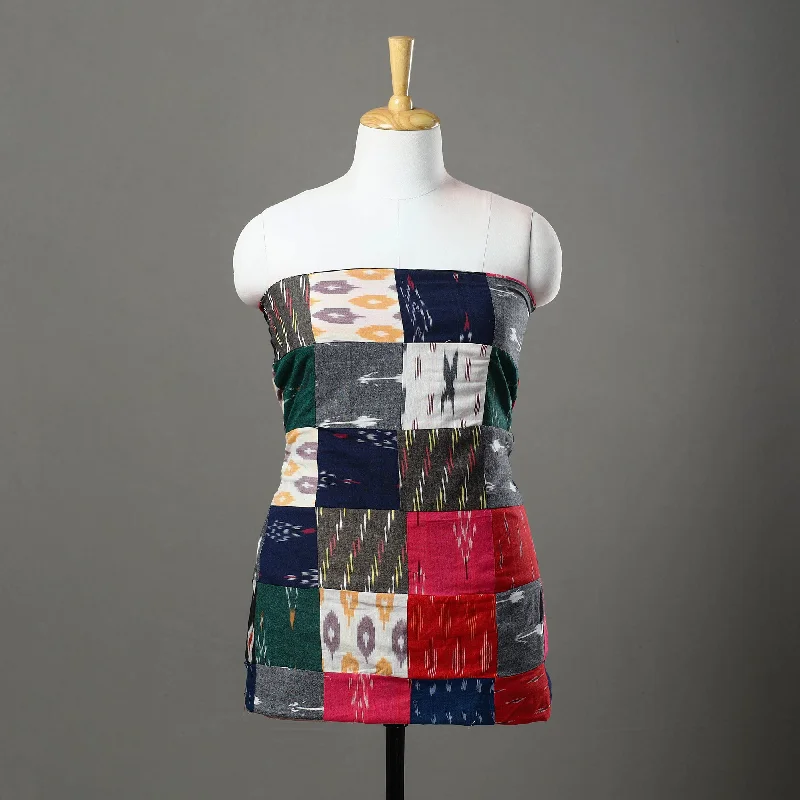 New Markdowns Multicolor - Patchwork Cotton Pochampally Ikat Kurta Material (2.6m) 33