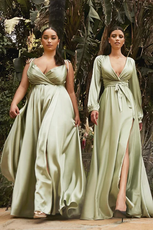 Great Bargains Cinderella Divine BD105 Long Prom Formal Evening Gown Sage