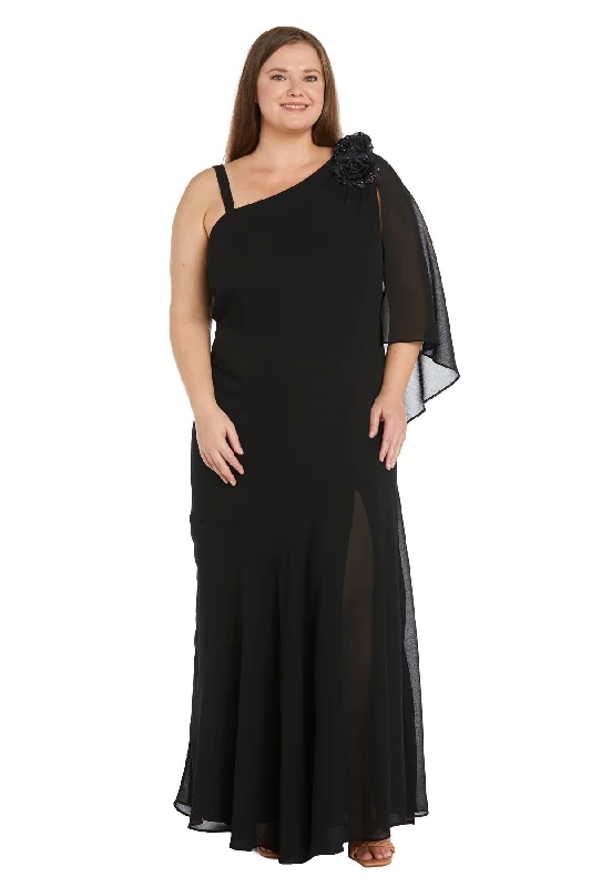 Special Discount R&M Richards 3304W Long Glitter Formal Plus Size Dress
