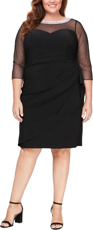 Massive Deals Alex Evenings 84351653 Short Cocktail Plus Size Formal Dress