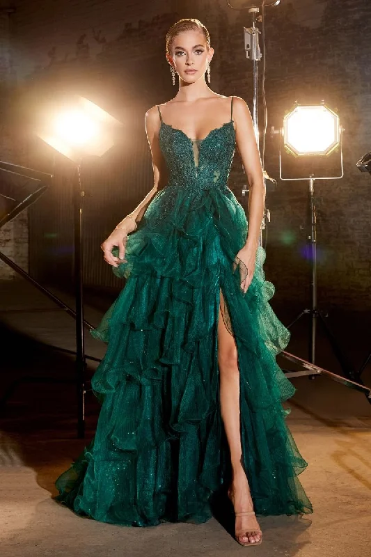 Price Break Cinderella Divine CC2998 Long Glitter Formal Prom Ball Gown