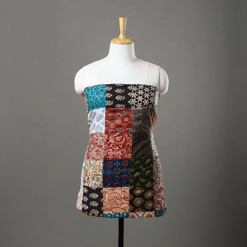 Best Bargains Multicolor - Handcrafted Patchwork Cotton Kurta Material (2.6m) 49