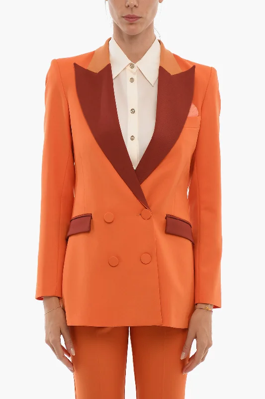Discount Deals Hebe Studio Flap Pockets BIANCA Double Breasted Blazer
