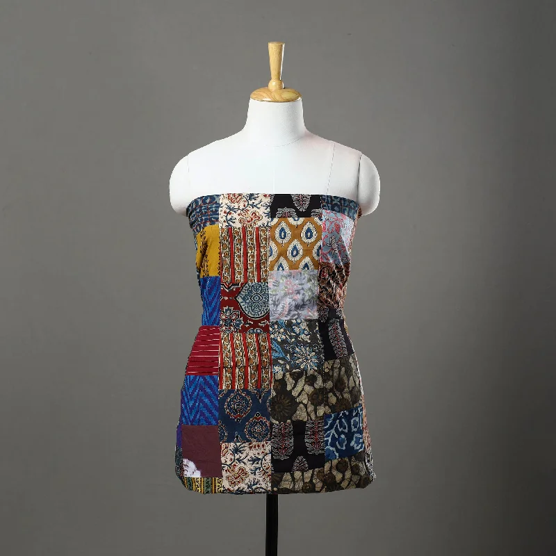 Epic Deals Multicolor - Handcrafted Patchwork Cotton Kurta Material (2.4m) 40