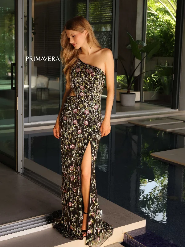Deal Alert Primavera Couture 4131 Prom Floral Beaded Formal Long Dress