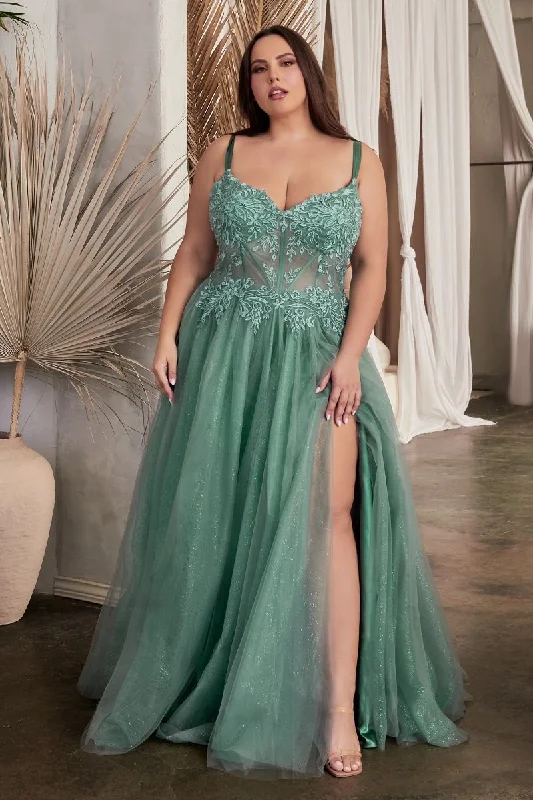 Last Chance Cinderella Divine C150C A Line Plus Size Formal Prom Long Dress