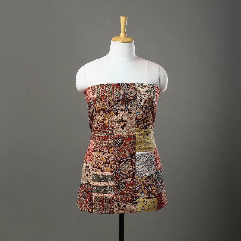 Year-End Sale Multicolor - Handcrafted Patchwork Cotton Kurta Material (2.6m) 60