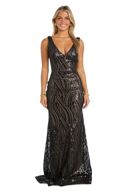 Exclusive Offers R&M Richards 10120M Long Sequin Formal Evening Dress