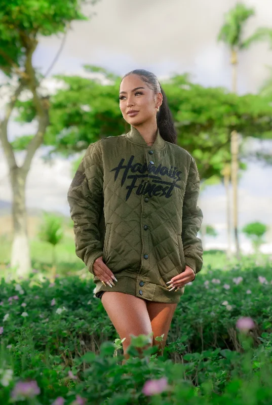 Overstock MILITARY SCRIPT VARSITY JACKET
