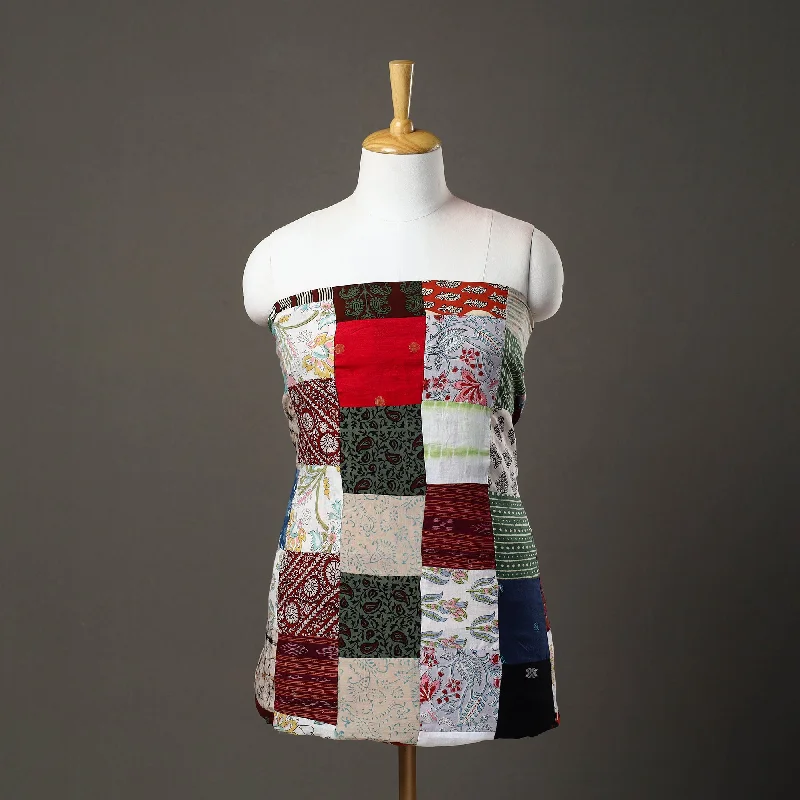 Super Savings Multicolor - Handcrafted Patchwork Cotton Kurta Material (3.25m) 01